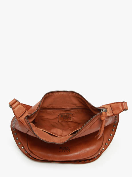 Cross Body Tas Barcelone Leder Basilic pepper Bruin barcelone BBAC02 ander zicht 3