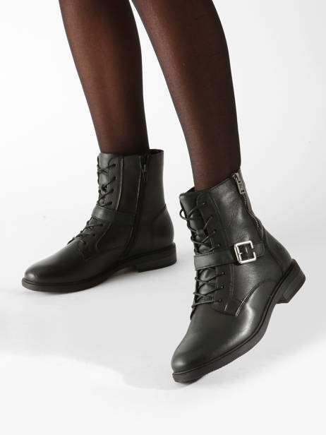 Enkellaarsjes Uit Leder Remonte Zwart women - D1U70-00 ander zicht 1