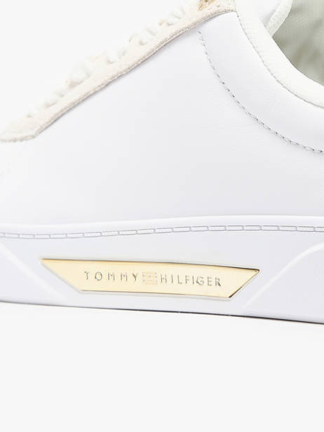 Sneakers Uit Leder Tommy hilfiger Wit women 8382YBS ander zicht 3