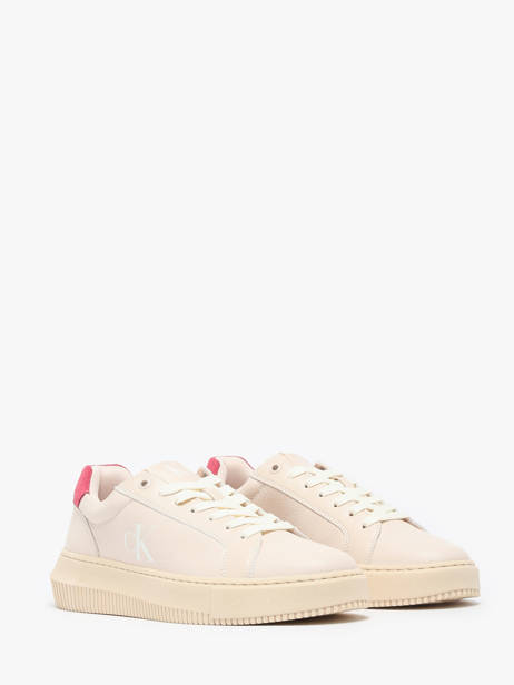 Sneakers Uit Leder Calvin klein jeans Roze women 16700JV ander zicht 2
