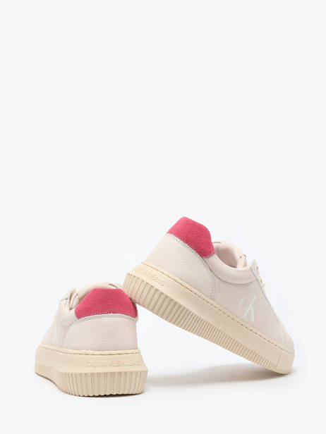 Sneakers Uit Leder Calvin klein jeans Roze women 16700JV ander zicht 3