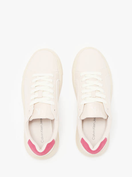 Sneakers Uit Leder Calvin klein jeans Roze women 16700JV ander zicht 4