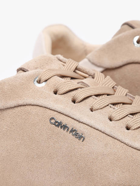 Sneakers Uit Leder Calvin klein jeans Beige women 24360HP ander zicht 3
