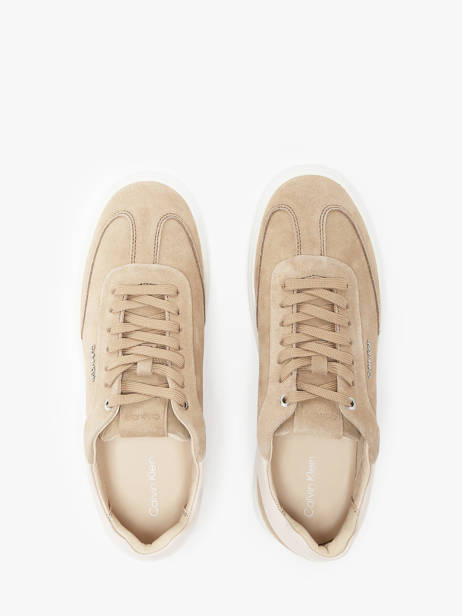 Sneakers Uit Leder Calvin klein jeans Beige women 24360HP ander zicht 4