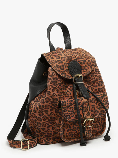 Rugzak Paul marius Zwart leopard BAROULEO ander zicht 2