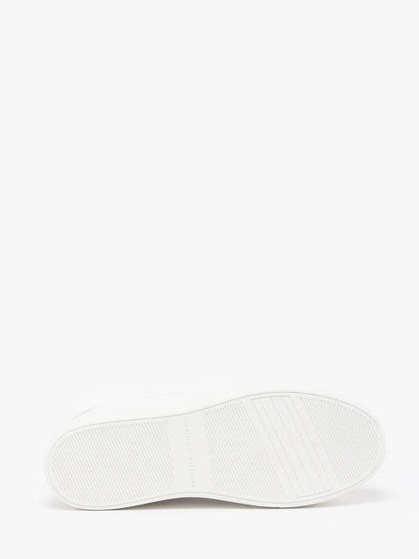 Sneakers Uit Leder Tommy hilfiger Wit women 8320YBS ander zicht 5