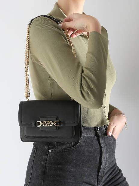 Cross Body Tas Heather Leder Michael kors Zwart heather S2G7HC0L ander zicht 1