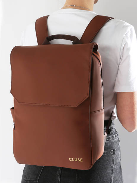 Rugzak Cluse Bruin backpack CX044 ander zicht 1