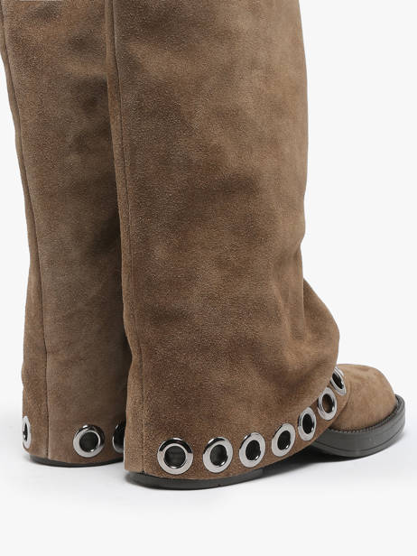 Laarzen Uit Leder N°6 Beige women GE5 ander zicht 3