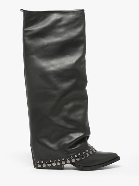 Laarzen Uit Leder N°6 Zwart women AN31