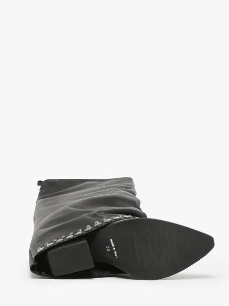 Laarzen Uit Leder N°6 Zwart women AN31 ander zicht 5