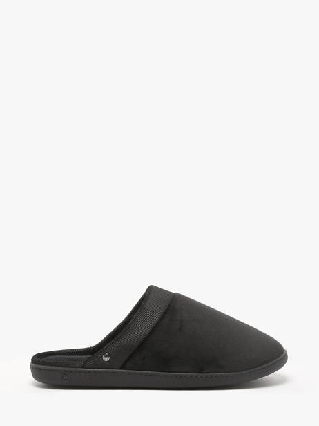 Pantoffels Isotoner Zwart men 1119991 ander zicht 3