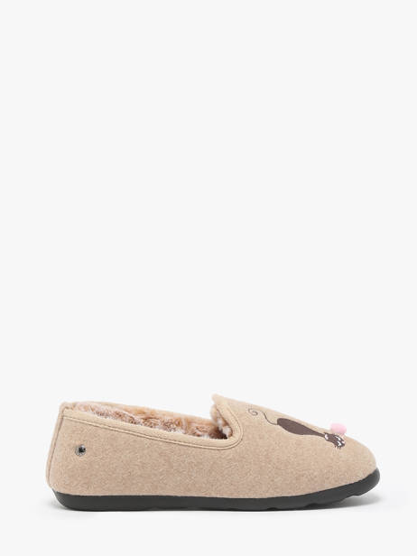 Pantoffels Isotoner Beige women 97352 ander zicht 3