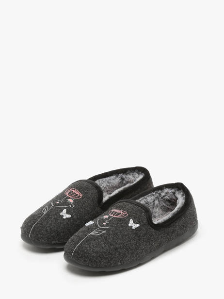 Pantoffels Isotoner Grijs women 97426 ander zicht 2