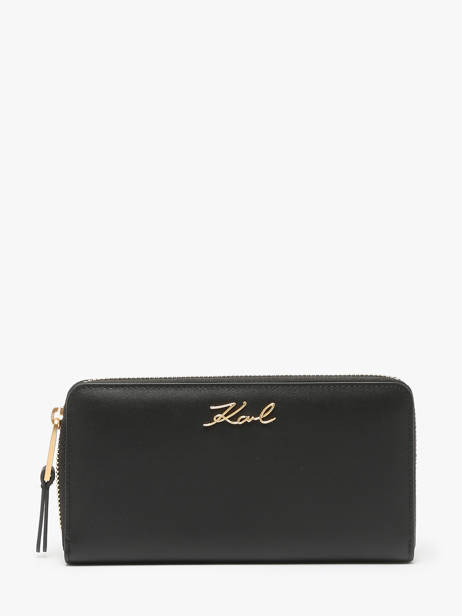 Portefeuille Leder Karl lagerfeld Zwart k signature A1W32106