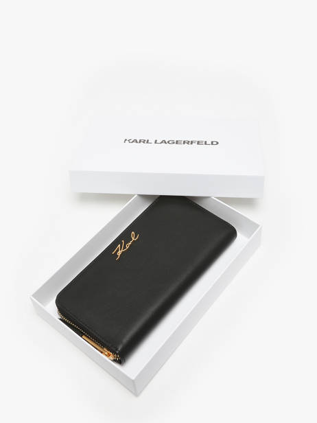 Portefeuille Leder Karl lagerfeld Zwart k signature A1W32106 ander zicht 1