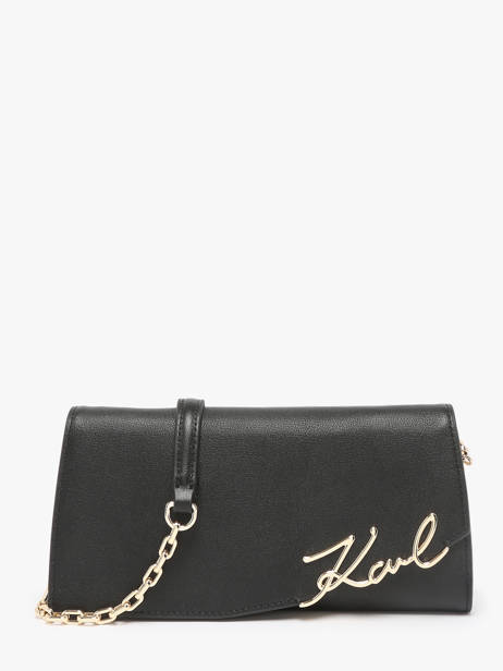 Cross Body Tas K Signature Leder Karl lagerfeld Zwart k signature A1W32068