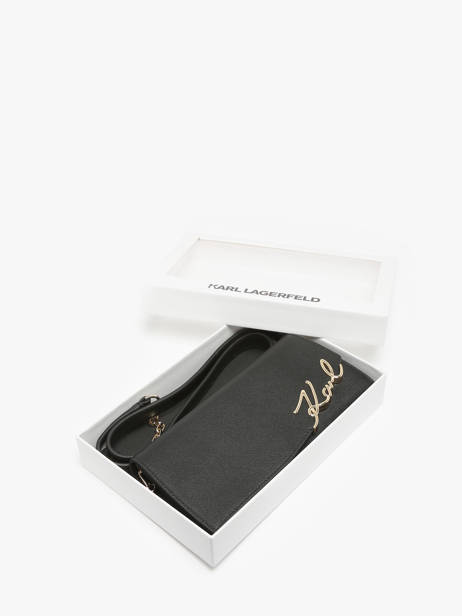 Cross Body Tas K Signature Leder Karl lagerfeld Zwart k signature A1W32068 ander zicht 1