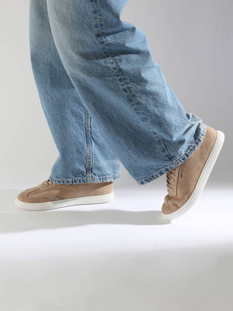 Sneakers Uit Leder Calvin klein jeans Beige women 24360HP ander zicht 1