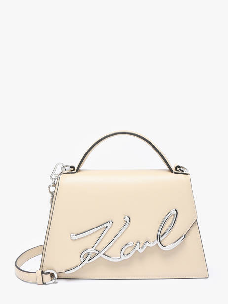 Cross Body Tas K Signature Leder Karl lagerfeld Beige k signature A1W30036