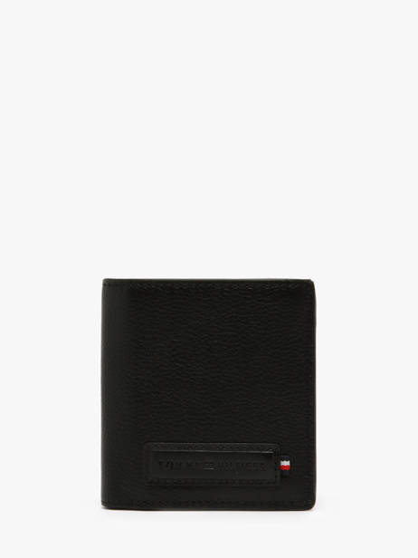 Portefeuille Leder Tommy hilfiger Zwart th premium AM13034