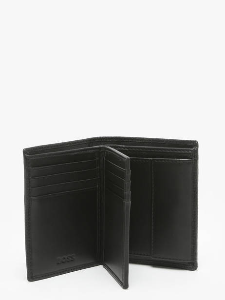Portefeuille Met Portemonnee Leder Hugo boss Zwart grained HLG416A ander zicht 1