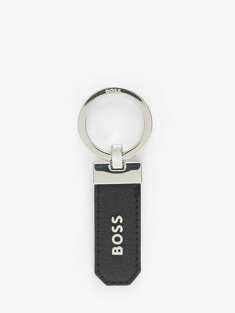 Sleutelhanger Leder Hugo boss Zwart grained HAK416A