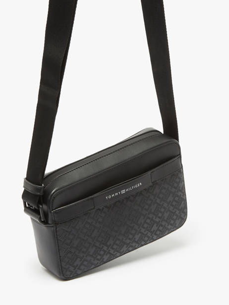 Cross Body Tas Tommy hilfiger Zwart monogram AM13306 ander zicht 2