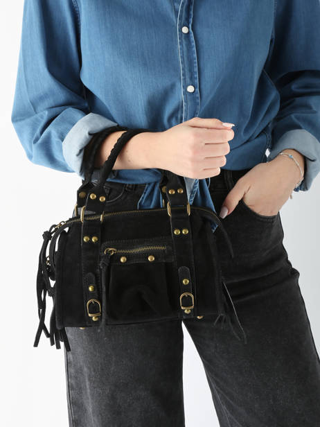 Cross Body Tas Velvet Milano Zwart velvet VE24093 ander zicht 1