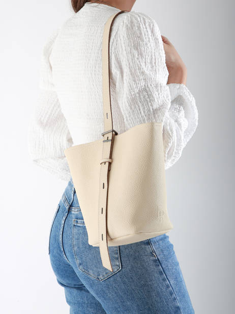 Schoudertas Rugzak S Cavalier Leder Etrier Beige cavalier ECLR126S ander zicht 2