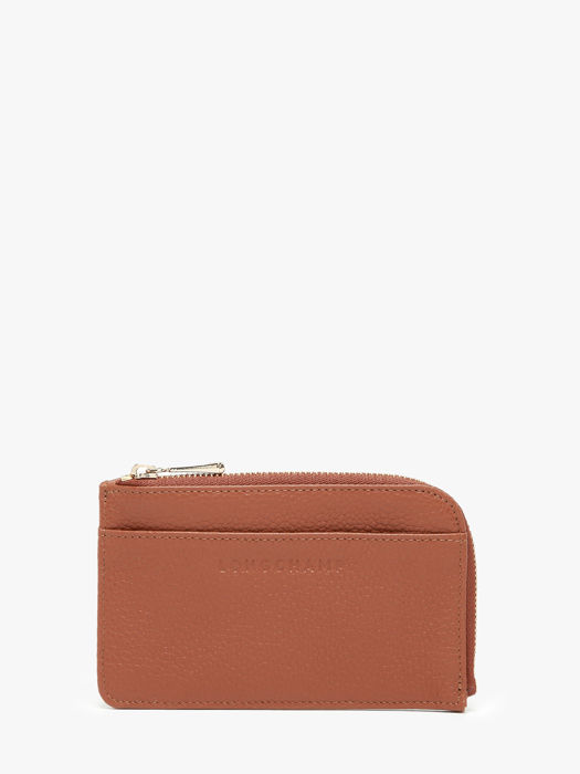 Longchamp Le foulonné Kredietkaarthouder Bruin