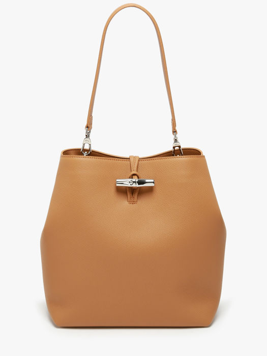 Longchamp Le roseau Schoudertas Bruin