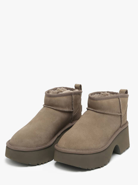 Boots Met Platformzool Classic Ultra Mini Uit Leder Ugg Bruin women 1158311 ander zicht 2