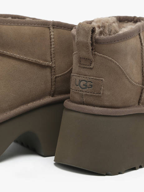 Boots Met Platformzool Classic Ultra Mini Uit Leder Ugg Bruin women 1158311 ander zicht 3