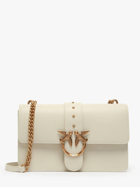 Cross Body Tas Love Bag Icon Leder Pinko Beige love bag icon A0F1