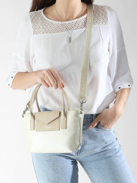 Cross Body Tas Maya Leder Lancaster Beige maya 88 ander zicht 1