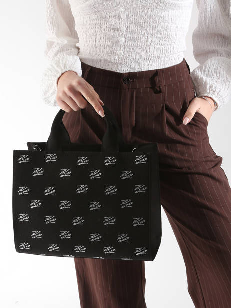Cross Body Tas K Autograph Katoen Karl lagerfeld Zwart k autograph A1W50025 ander zicht 1