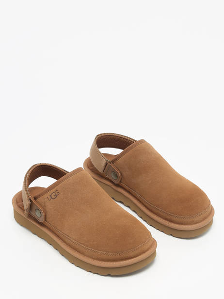 Slippers Goldencoast Clog Uit Leder Ugg Bruin men 1166915 ander zicht 1