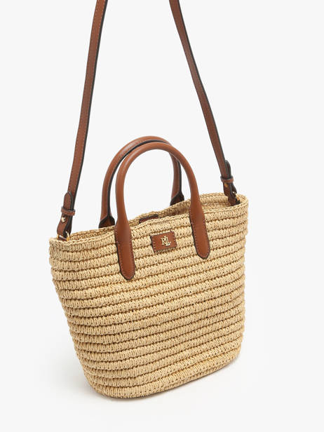 Handstas S Brie Raffia En Leder Lauren ralph lauren Beige brie 31962120 ander zicht 2