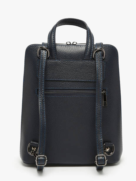 Rugzak /schoudertas Milano Blauw caviar CA240615 ander zicht 4