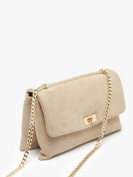 Cross Body Tas Velvet Caviar Leder Milano Beige velvet caviar VC24115 ander zicht 2