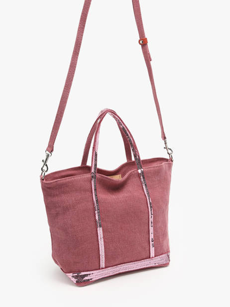 Handtas Cabas Linnen En Pailletten Vanessa bruno Roze cabas lin 31V40435 ander zicht 2