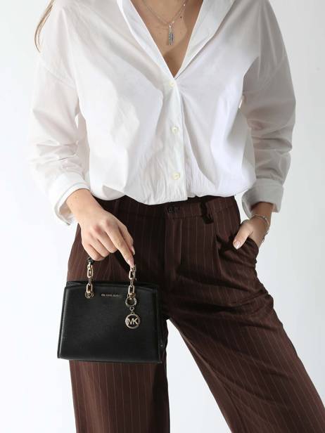 Cross Body Tas Cynthia Leder Michael kors Zwart cynthia S4GCYC1T ander zicht 1