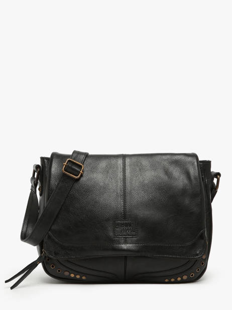 Cross Body Tas Glam Eyelet Leder Basilic pepper Zwart glam eyelet BGLE44