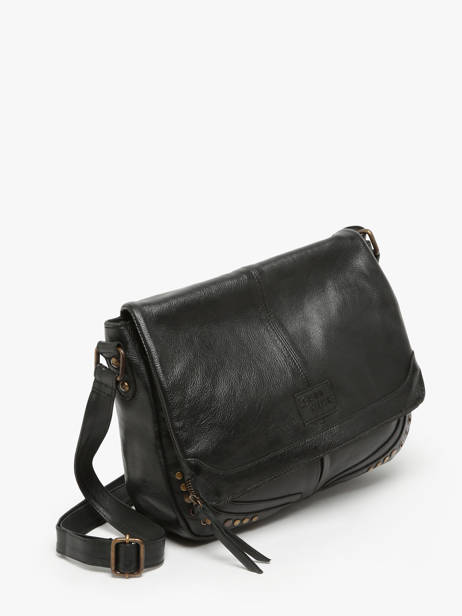 Cross Body Tas Glam Eyelet Leder Basilic pepper Zwart glam eyelet BGLE44 ander zicht 2