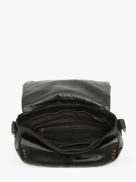 Cross Body Tas Glam Eyelet Leder Basilic pepper Zwart glam eyelet BGLE44 ander zicht 3