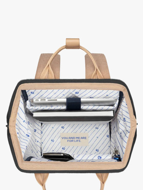 Personaliseerbare Rugzak Adventurer Medium Cabaia Beige adventurer BAGS ander zicht 3