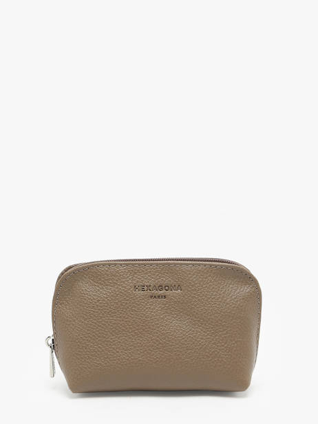 Portemonnee Leder Hexagona Bruin confort 467389