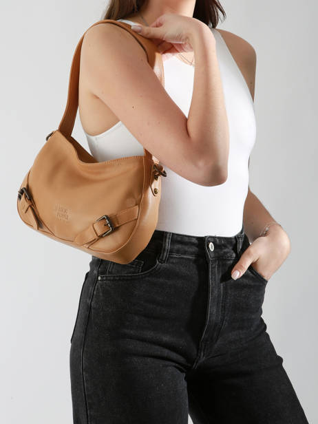 Schoudertas Strappy Leder Basilic pepper Bruin strappy BSTR02 ander zicht 1