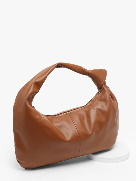 Schoudertas Sauvage Leder Milano Bruin sauvage SA24114 ander zicht 2